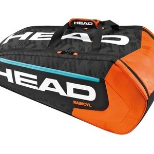 HEAD Radical Duffel Bag in Black, Orange & Teal Accent